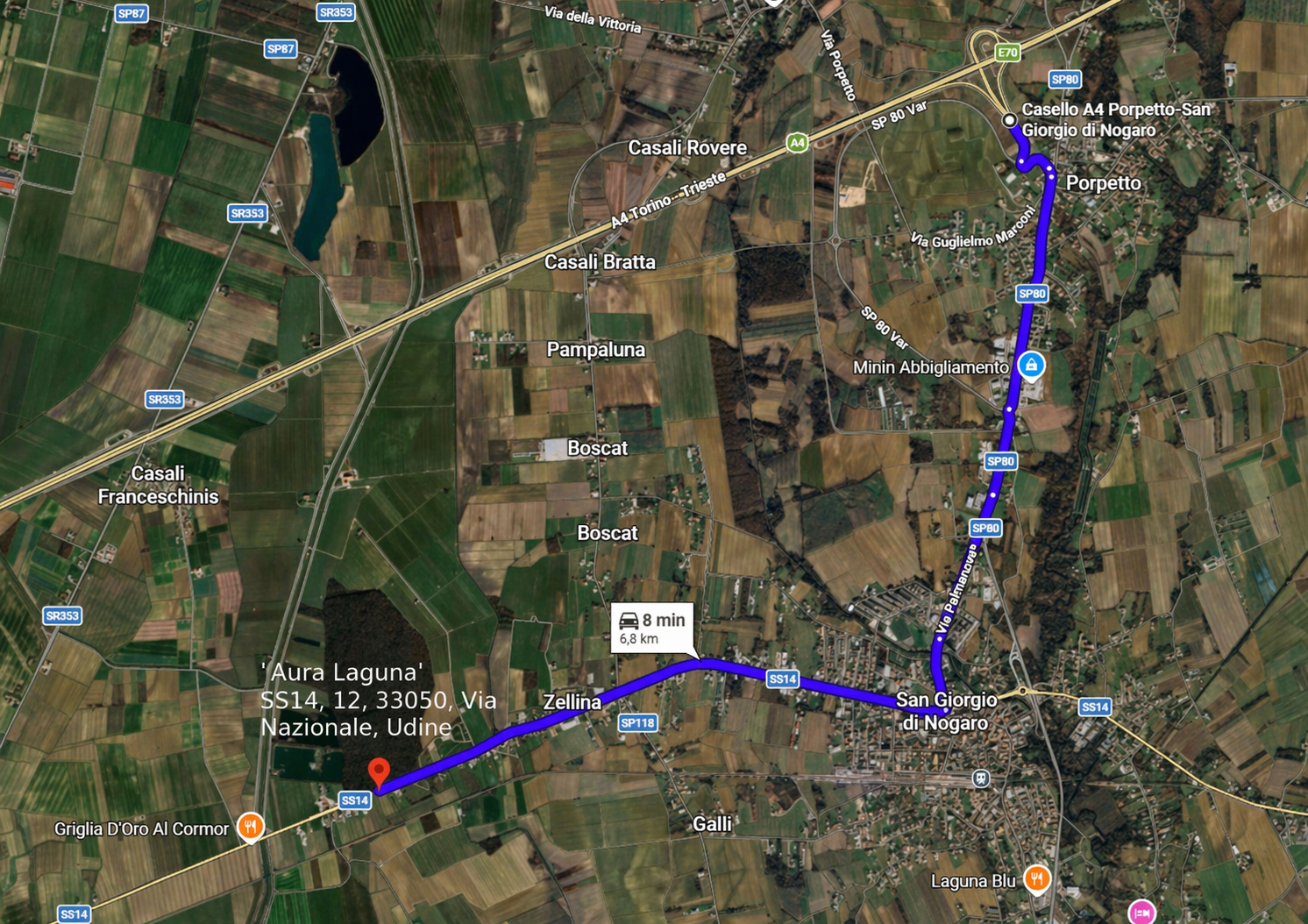 Georiferimento di dettaglio Aura Laguna